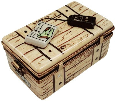 African Safari Adventure Set Porcelain Limoges vehicle French Trinket Box