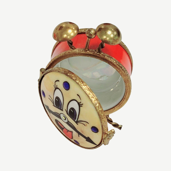 Charming Porcelain Alarm Clock Porcelain Limoges home French Trinket Box