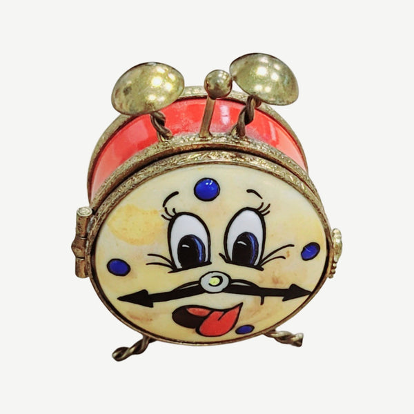 Charming Porcelain Alarm Clock Porcelain Limoges home French Trinket Box