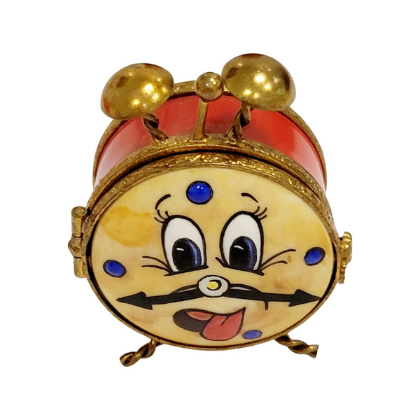 Charming Porcelain Alarm Clock Porcelain Limoges home French Trinket Box