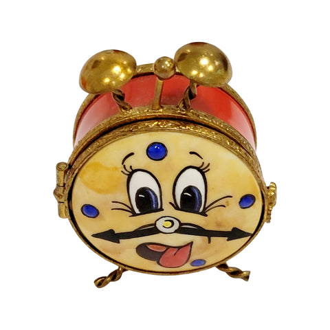 Charming Porcelain Alarm Clock Porcelain Limoges home French Trinket Box