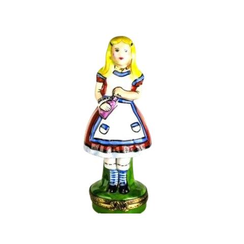 Alice in Wonderland Porcelain Limoges Fairy French Trinket Box