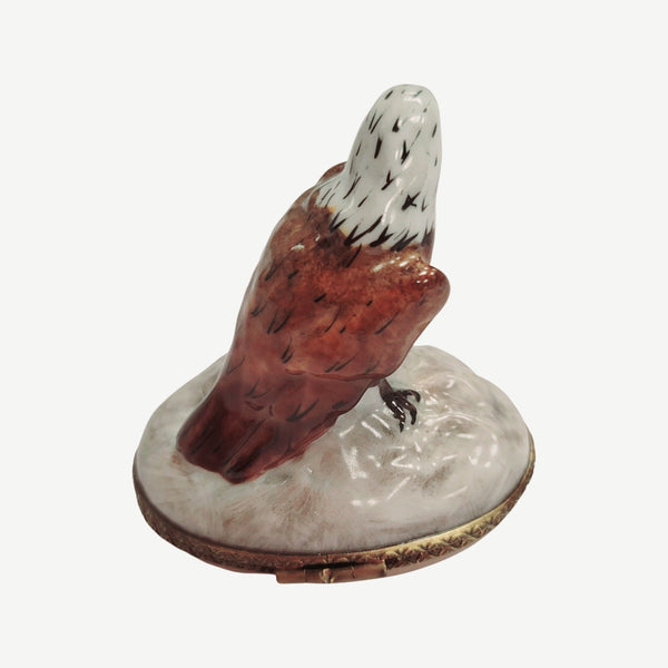 American Bald Eagle Limoges Box Porcelain Limoges bird patriotic united states French Trinket Box