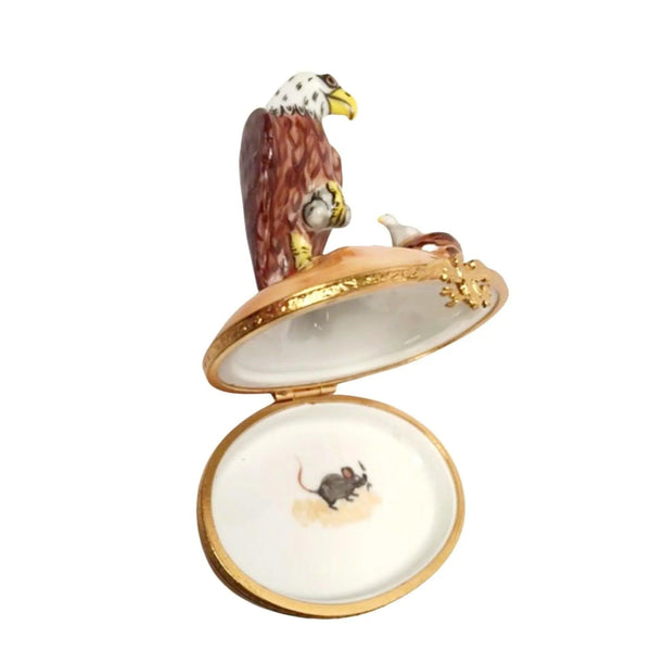 American Eagle Porcelain Limoges bird united states patriotic French Trinket Box