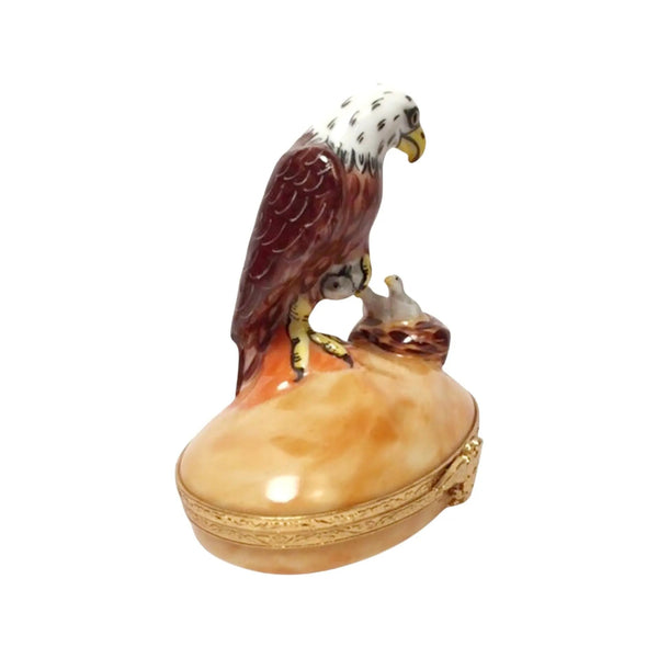American Eagle Porcelain Limoges bird united states patriotic French Trinket Box