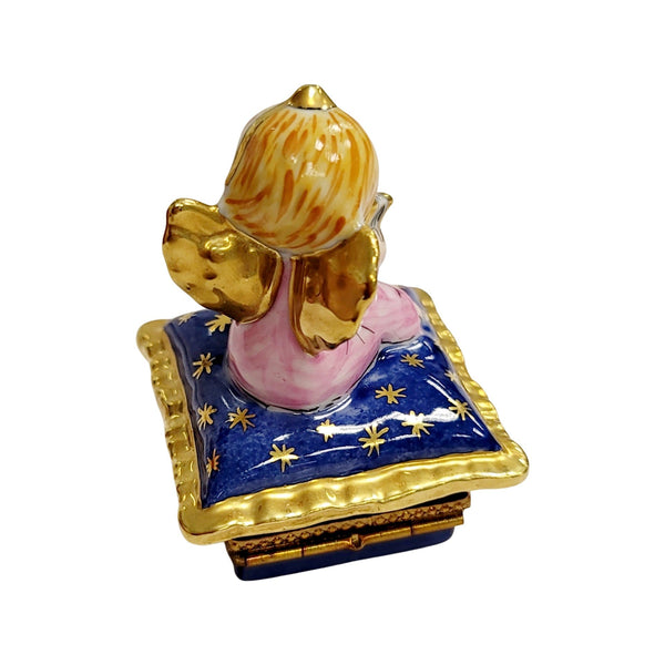 Angel with Harp Limoges Box Porcelain Limoges Angel French Trinket Box