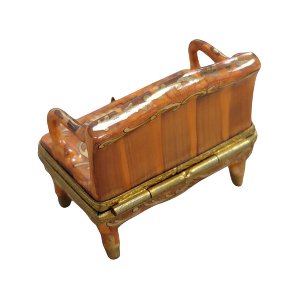 Antique French Love Seat Figurine Porcelain Limoges furniture French Trinket Box