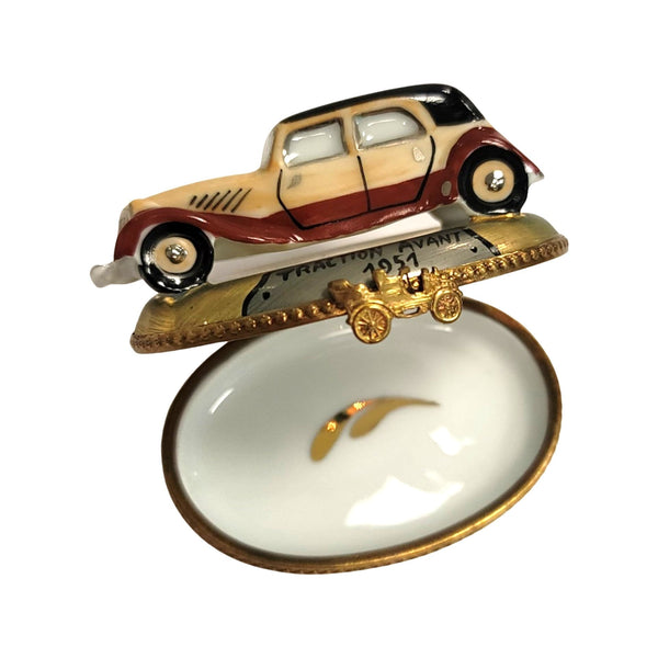 Antique Limoges Car Box Porcelain Limoges vehicle French Trinket Box