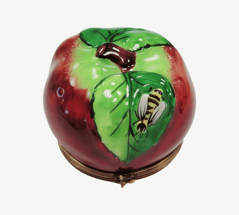 Apple and Bee Limoges Box Porcelain Limoges fruit Vegetables French Trinket Box