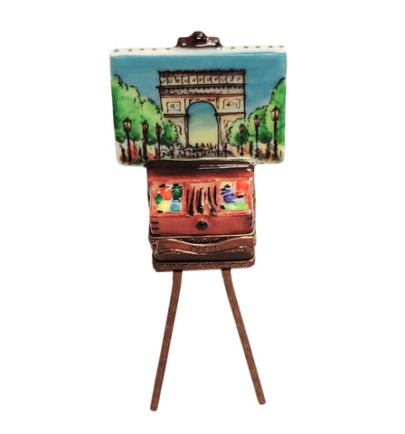 Arc De Triomphe Porcelain Easel Porcelain Limoges art painting france French Trinket Box