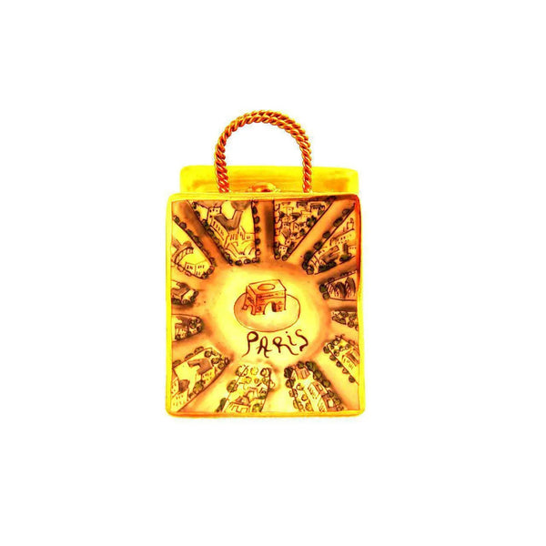 Arc De Triomphe Shopping Bag Porcelain Limoges Artoria bag limoges box French Trinket Box