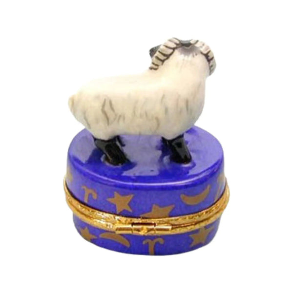 Aries Zodiac Porcelain Limoges birthday zodiac French Trinket Box