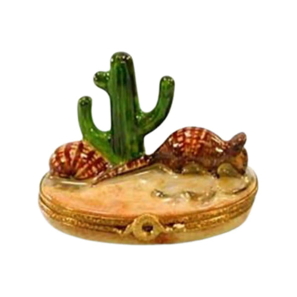 Armadillo Porcelain Limoges Wild animals French Trinket Box