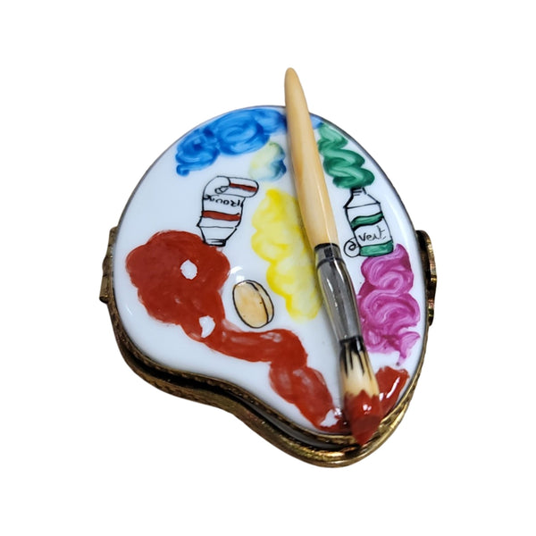 Artist Palette Limoges Box Porcelain Limoges Fine Art French Trinket Box