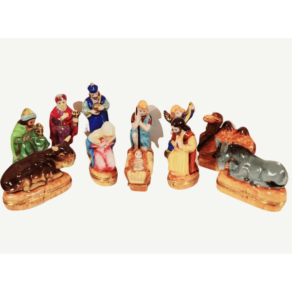 Artoria 11 Piece Nativity Set Retired Rare - Last One in the World - Retired Porcelain Limoges Nativity French Trinket Box