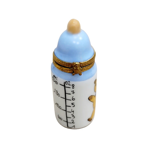 Blue Baby Bottle Limoges Box Porcelain Limoges baby French Trinket Box