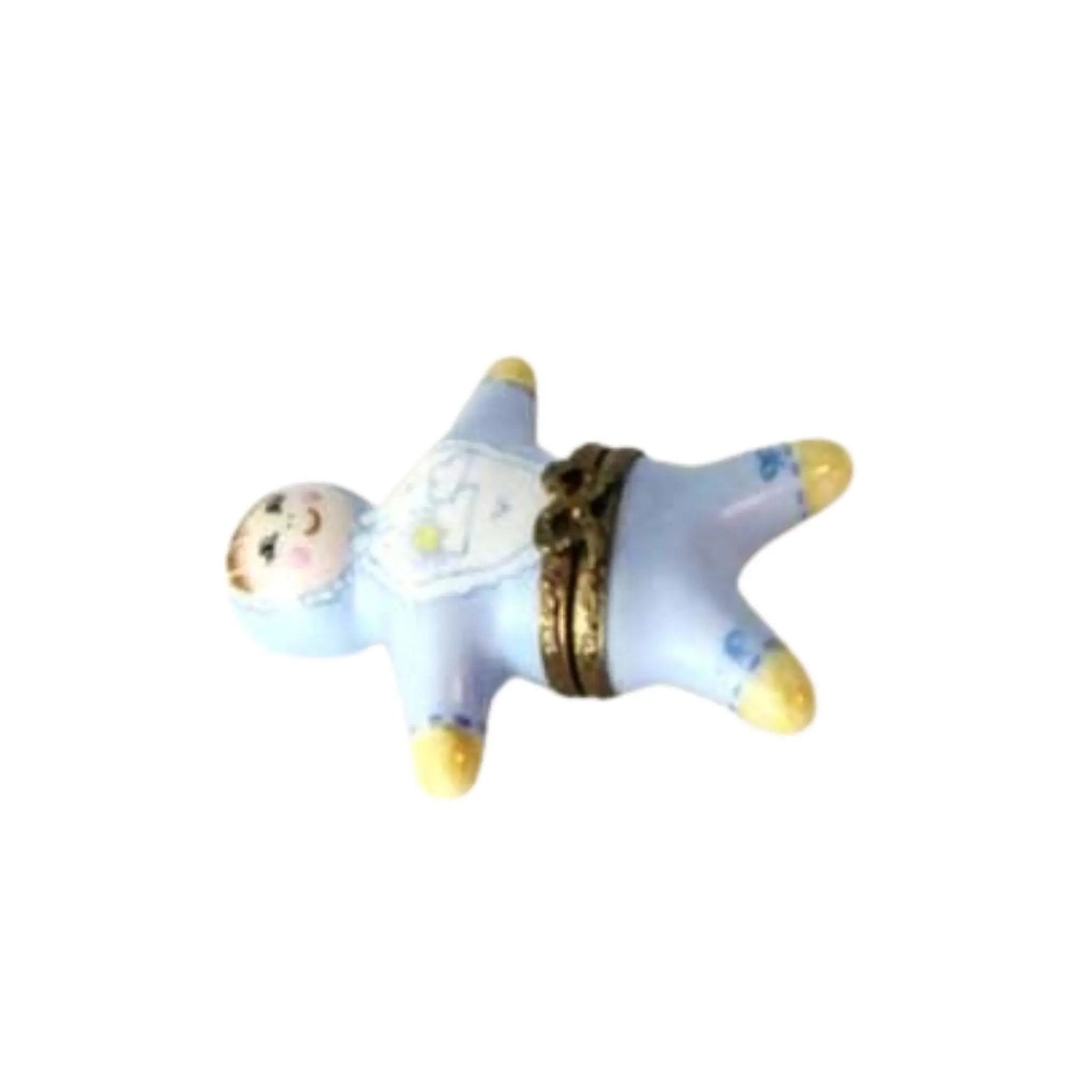 Baby Boy figurine - VERY Porcelain Limoges Babies Figurine French Trinket Box