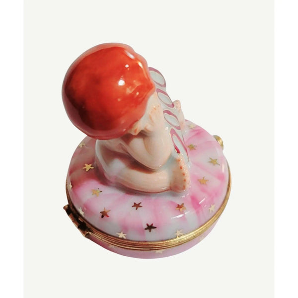 Baby Girl Celebration Box Porcelain Limoges baby maternity limoges boxes French Trinket Box