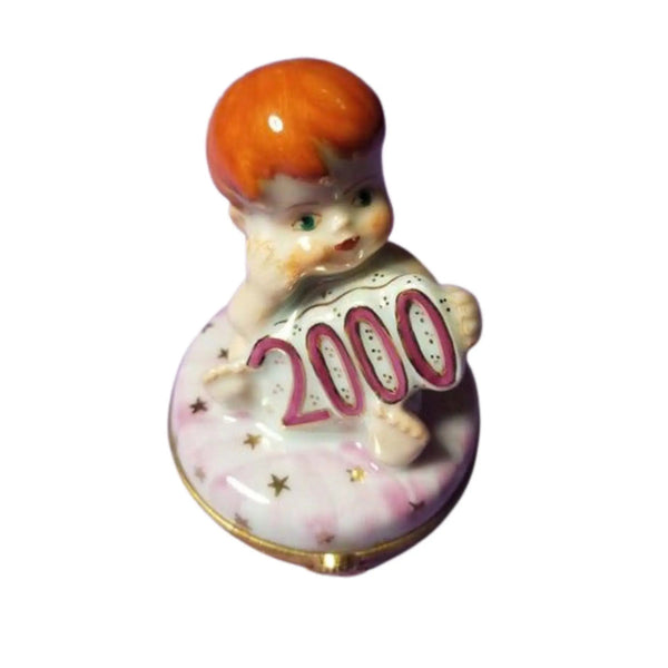 Baby Girl Celebration Box Porcelain Limoges baby maternity limoges boxes French Trinket Box