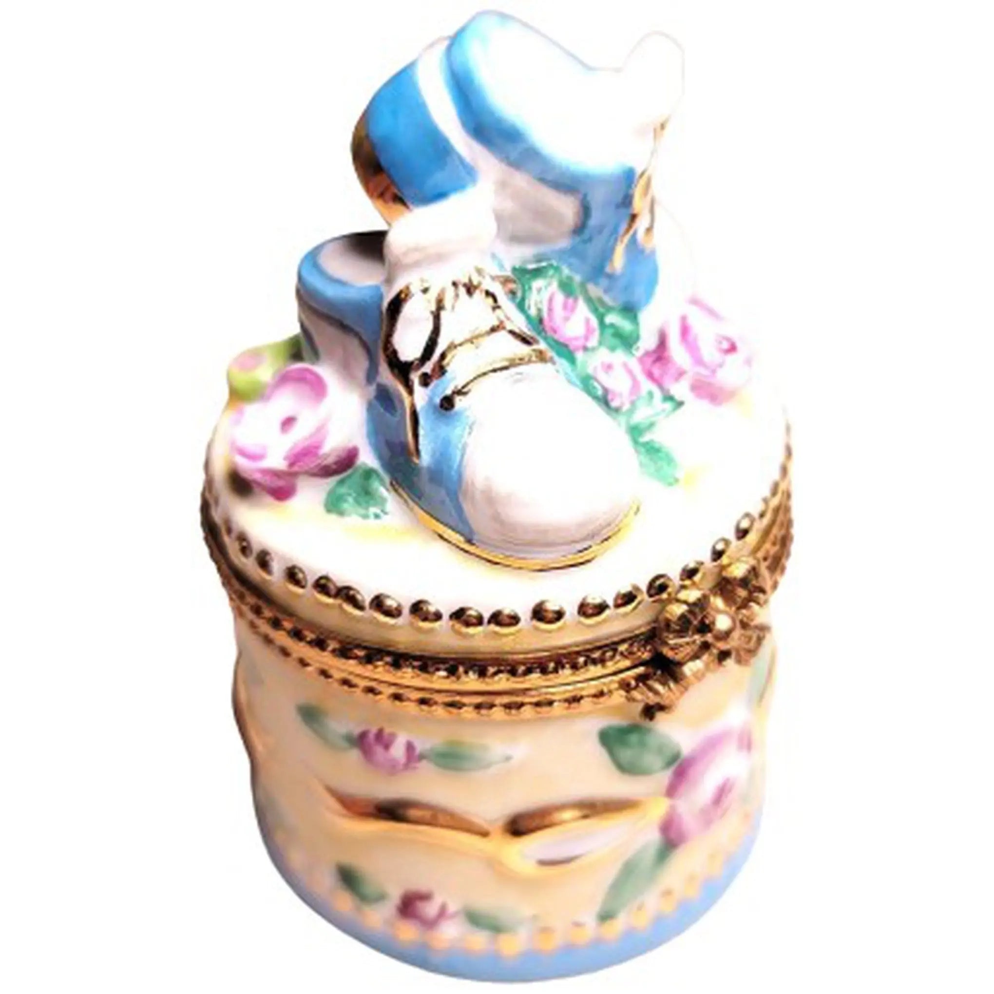 Baby Shoes Limoges Trinket Box Porcelain Limoges baby limoges box babies maternity French Trinket Box