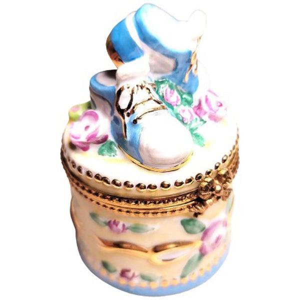 Baby Shoes Limoges Trinket Box Porcelain Limoges baby limoges box babies maternity French Trinket Box