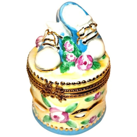 Baby Shoes Limoges Trinket Box Porcelain Limoges baby limoges box babies maternity French Trinket Box