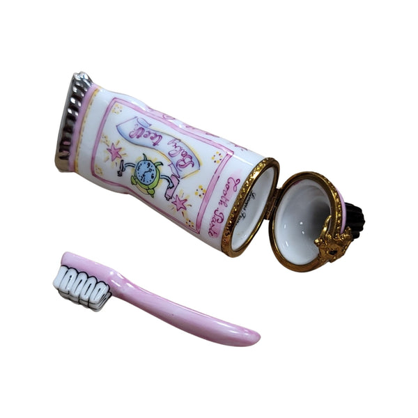 Baby Toothpaste Limoges Box Porcelain Limoges Baby French Trinket Box