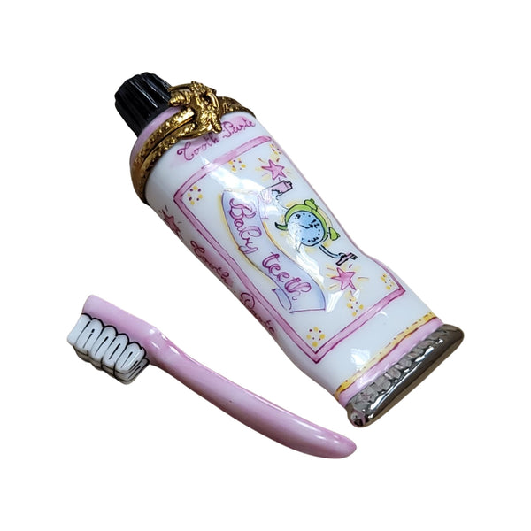 Baby Toothpaste Limoges Box Porcelain Limoges Baby French Trinket Box