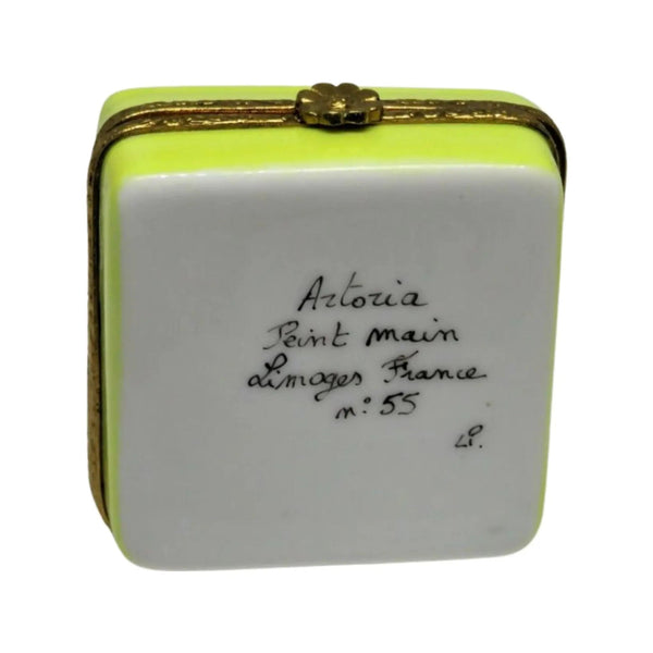 Baby w Blocks Porcelain Limoges Babies Figurine French Trinket Box