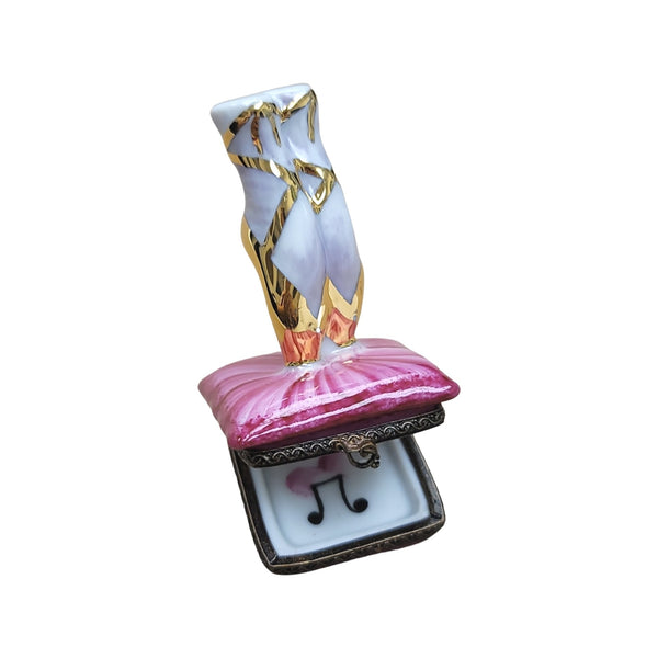 Ballerina Slippers Limoges Box Porcelain Limoges art dance French Trinket Box