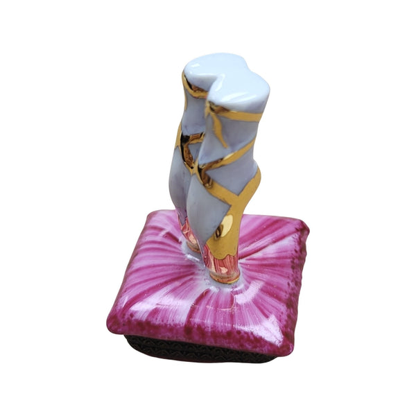 Ballerina Slippers Limoges Box Porcelain Limoges art dance French Trinket Box