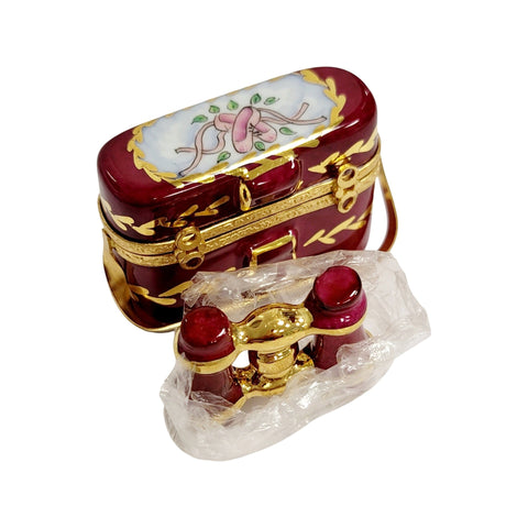 Ballerina Slippers Limoges Box Porcelain Limoges Dance bags fine art French Trinket Box