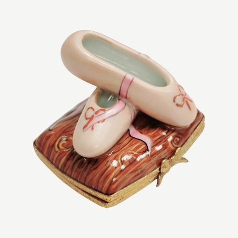 Ballerina Slippers Limoges Box Porcelain Limoges art dance French Trinket Box