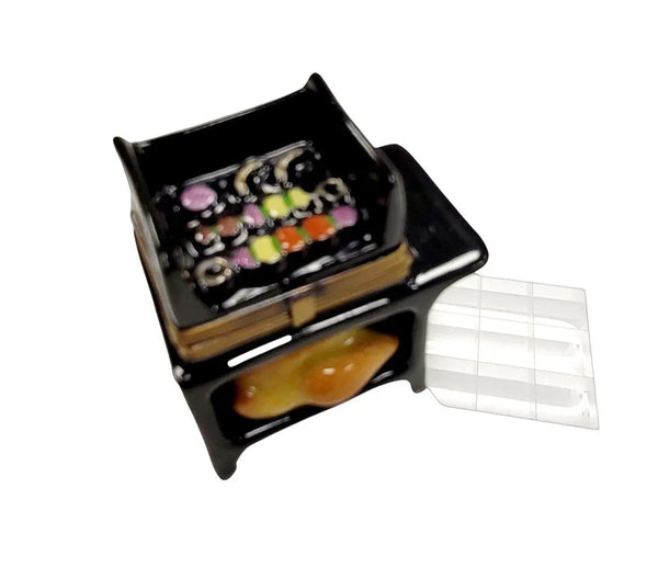 Barbecue Pitt Limoges Box Figurine Porcelain Limoges Food Home French Trinket Box