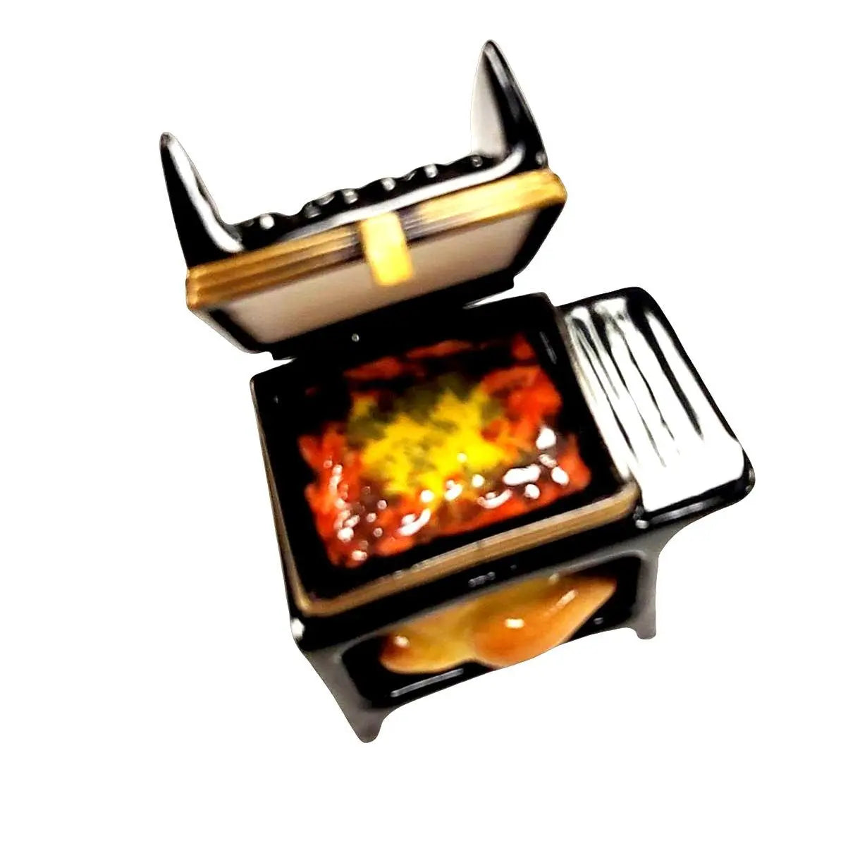 Barbecue Pitt Limoges Box Figurine Porcelain Limoges Food Home French Trinket Box