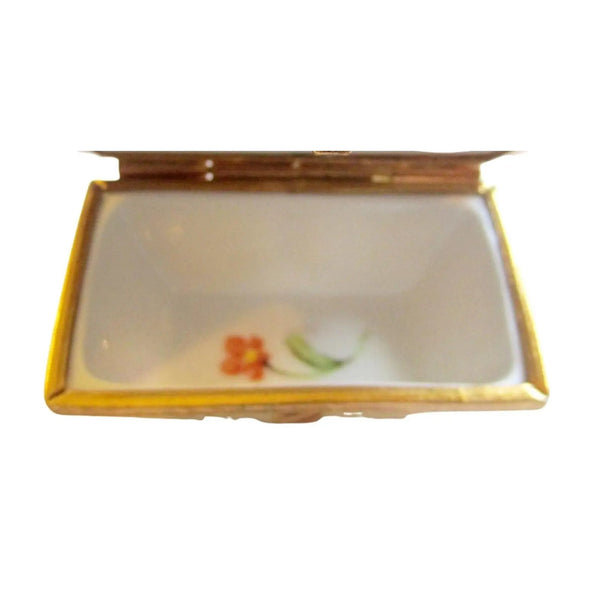 Basket w Flowers From Garden Porcelain Limoges Flowers Garden French Trinket Box