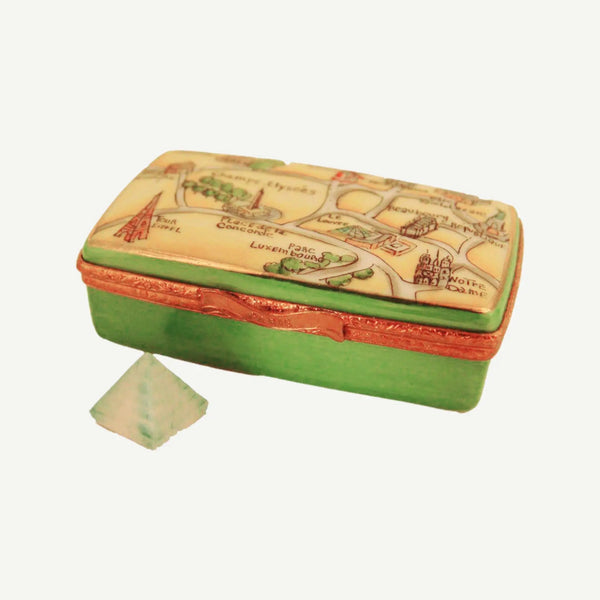 Bateau Mouche Long Porcelain Limoges France French Trinket Box