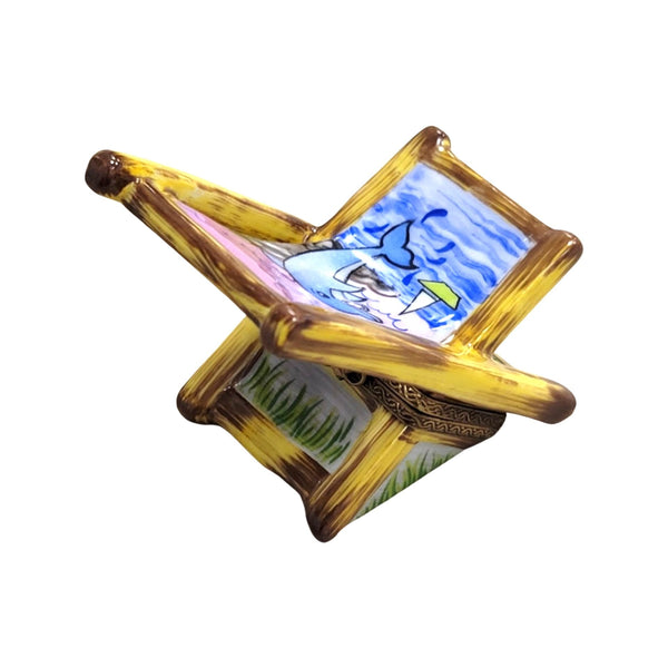 Beach Chair Limoges Box Treasure Porcelain Limoges beach ocean travel French Trinket Box