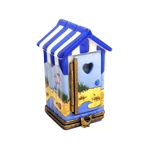 Beach Hut Cabana Delight Porcelain Limoges beach ocean travel French Trinket Box