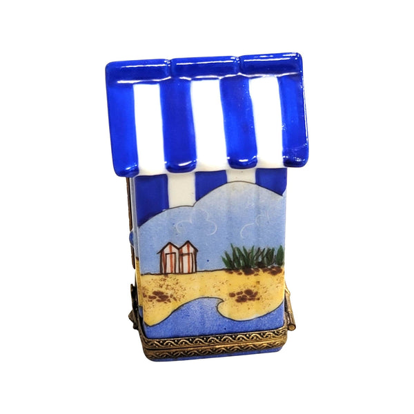 Beach Hut Cabana Delight Porcelain Limoges beach ocean travel French Trinket Box