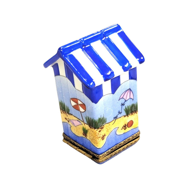 Beach Hut Cabana Delight Porcelain Limoges beach ocean travel French Trinket Box