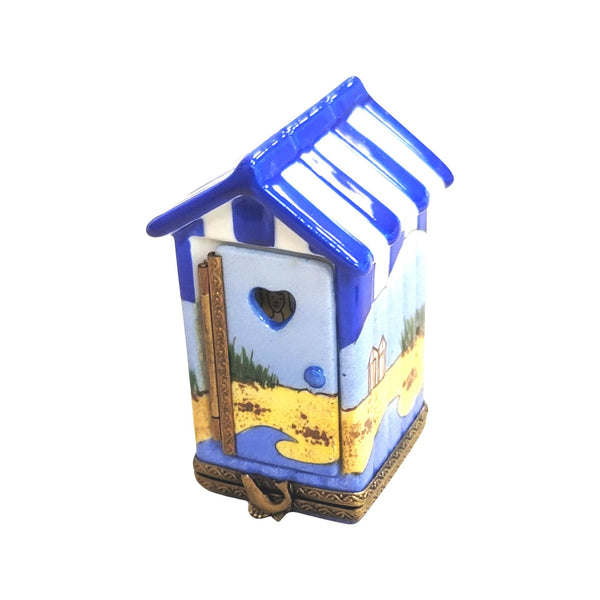 Beach Hut Cabana Delight Porcelain Limoges beach ocean travel French Trinket Box