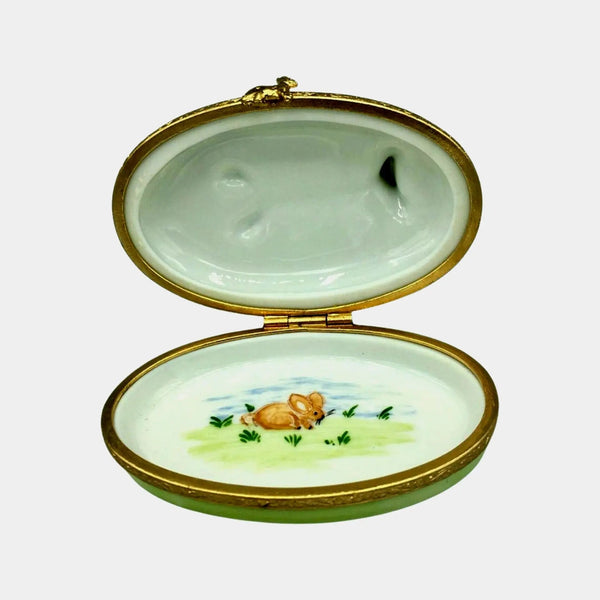 Beagle Dog Porcelain Limoges Dog French Trinket Box