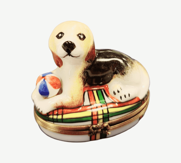 Beagle Dog Limoges Box Figurine Porcelain Limoges dog beach limoges box French Trinket Box