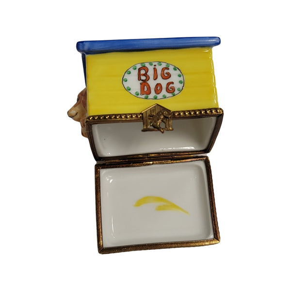 Big Dog Luxury Limoges Box Porcelain Limoges Dog Winter French Trinket Box