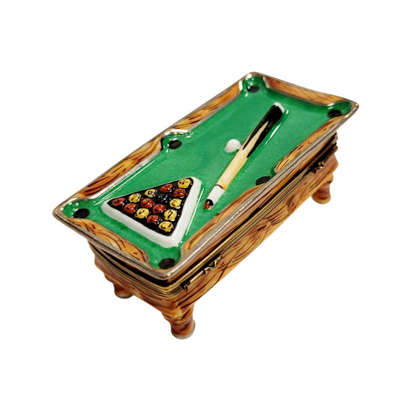 Billiards Pool Table Limoges Box Porcelain Limoges sports games French Trinket Box