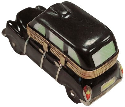 Black Taxi Limoges Box Porcelain Limoges vehicle French Trinket Box