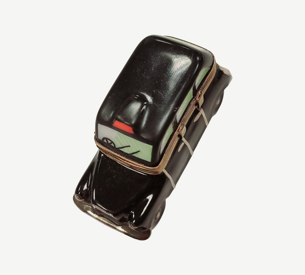 Black Taxi Limoges Box Porcelain Limoges vehicle French Trinket Box