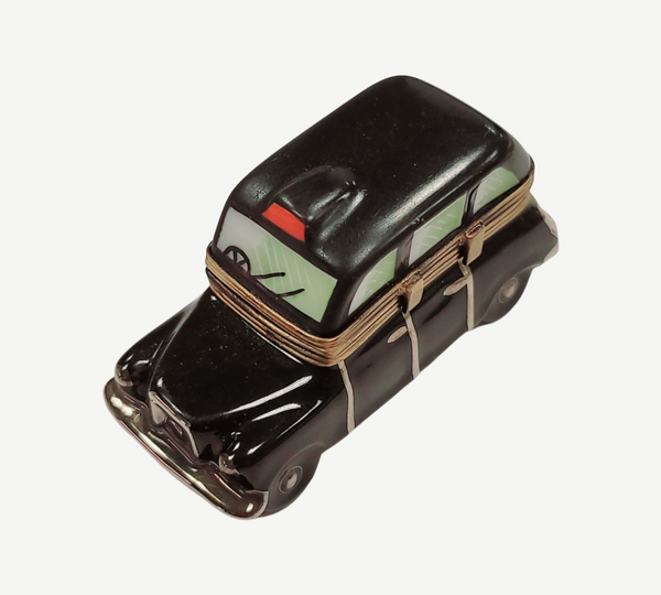 Black Taxi Limoges Box Porcelain Limoges vehicle French Trinket Box