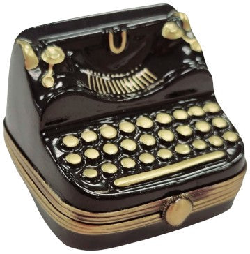 Black Typewriter Limoges Box Porcelain Limoges professional Limoges Box French Trinket Box